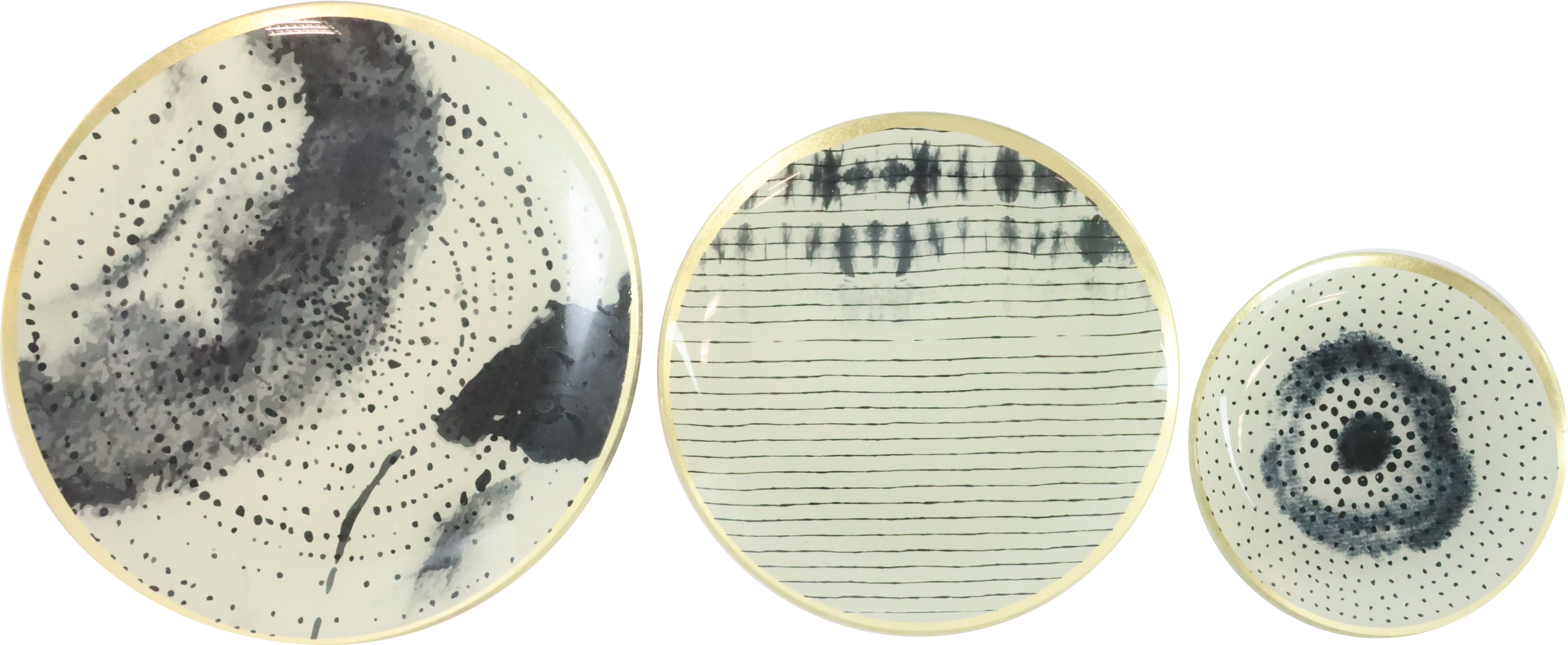 8291 ASSIETTE EN VERRE ARTE  3P