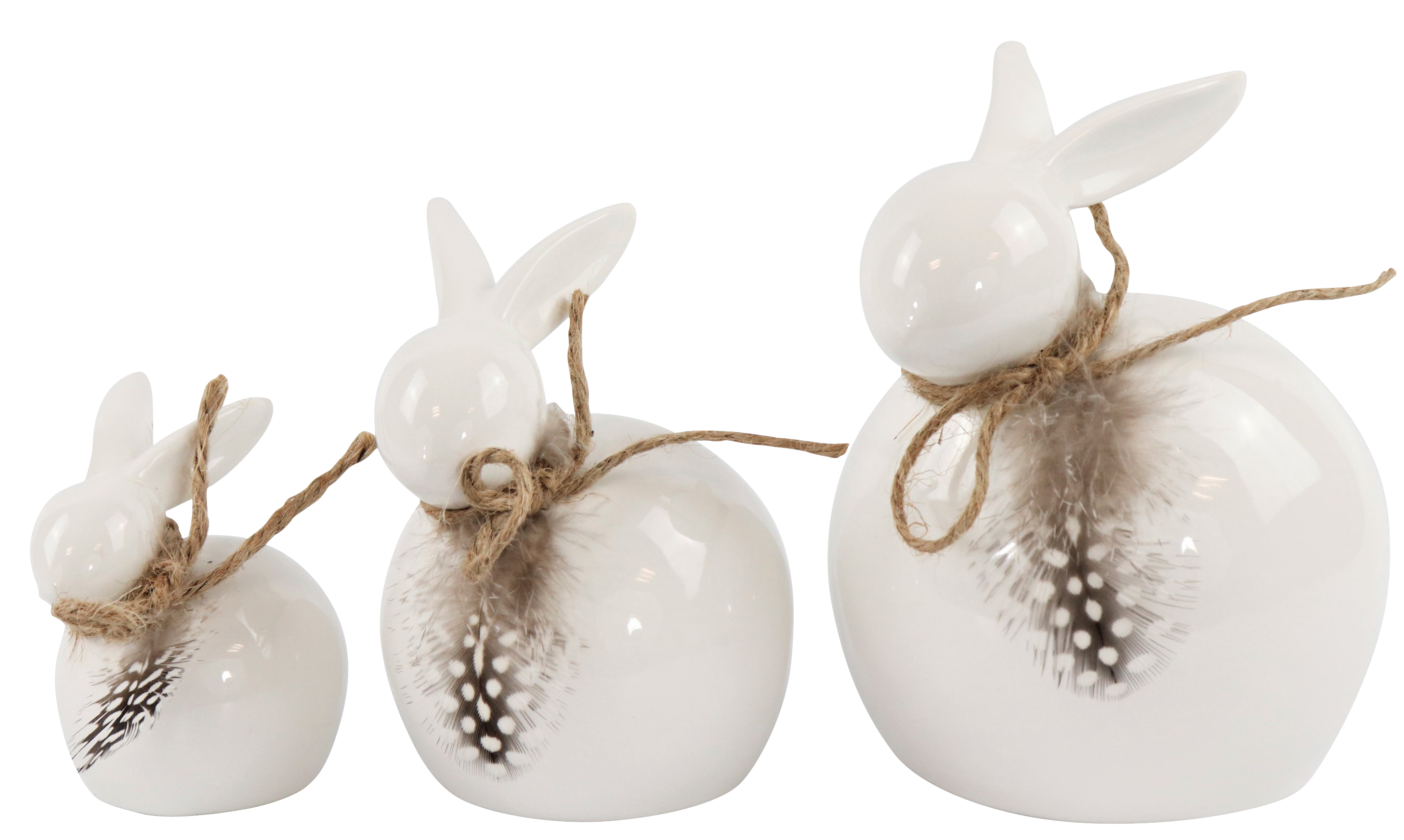 8326 TRIO DE LAPINS  FEATHERS  3P