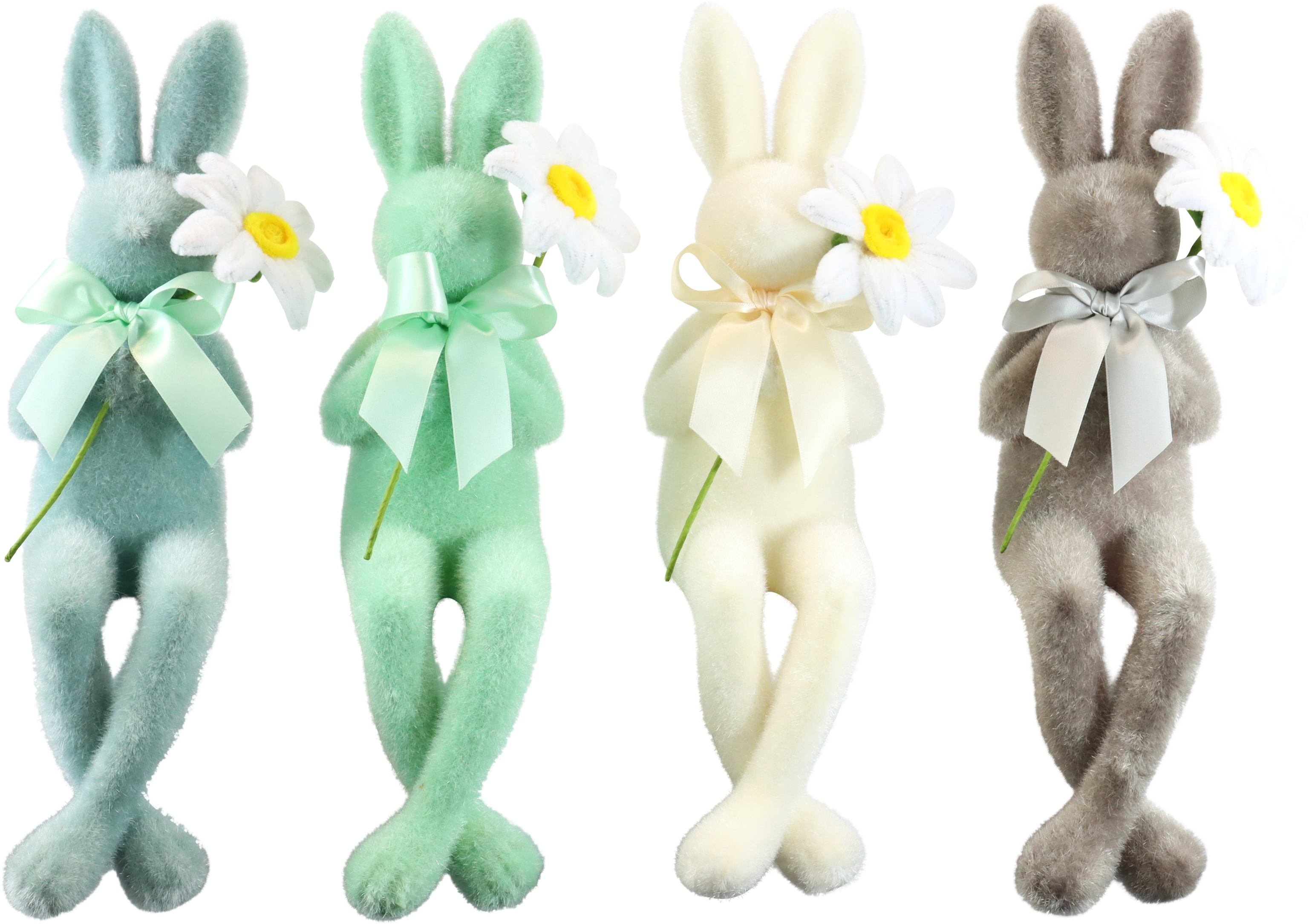 8426 CONEJOS FLOR HOP 'N'SIT  S/4