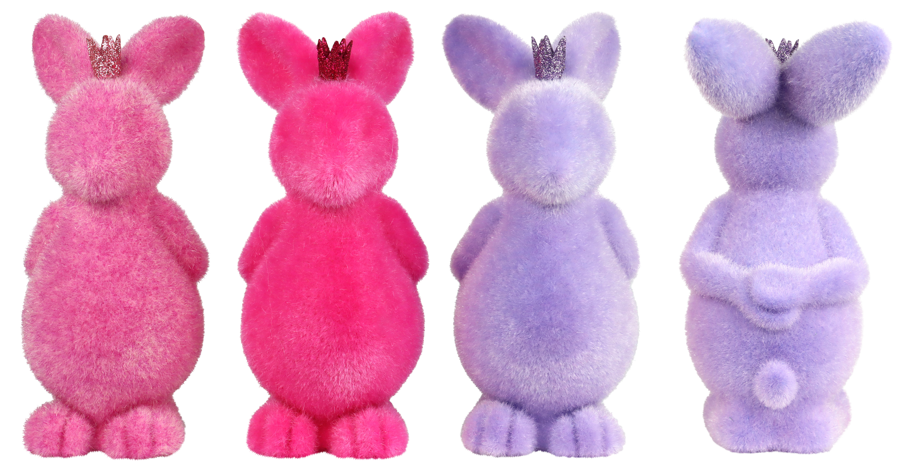 8502 RABBITS FLOCAGE S/3
