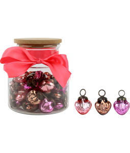 8507 HEART JEWELRY IN GLASS PINK  S/45