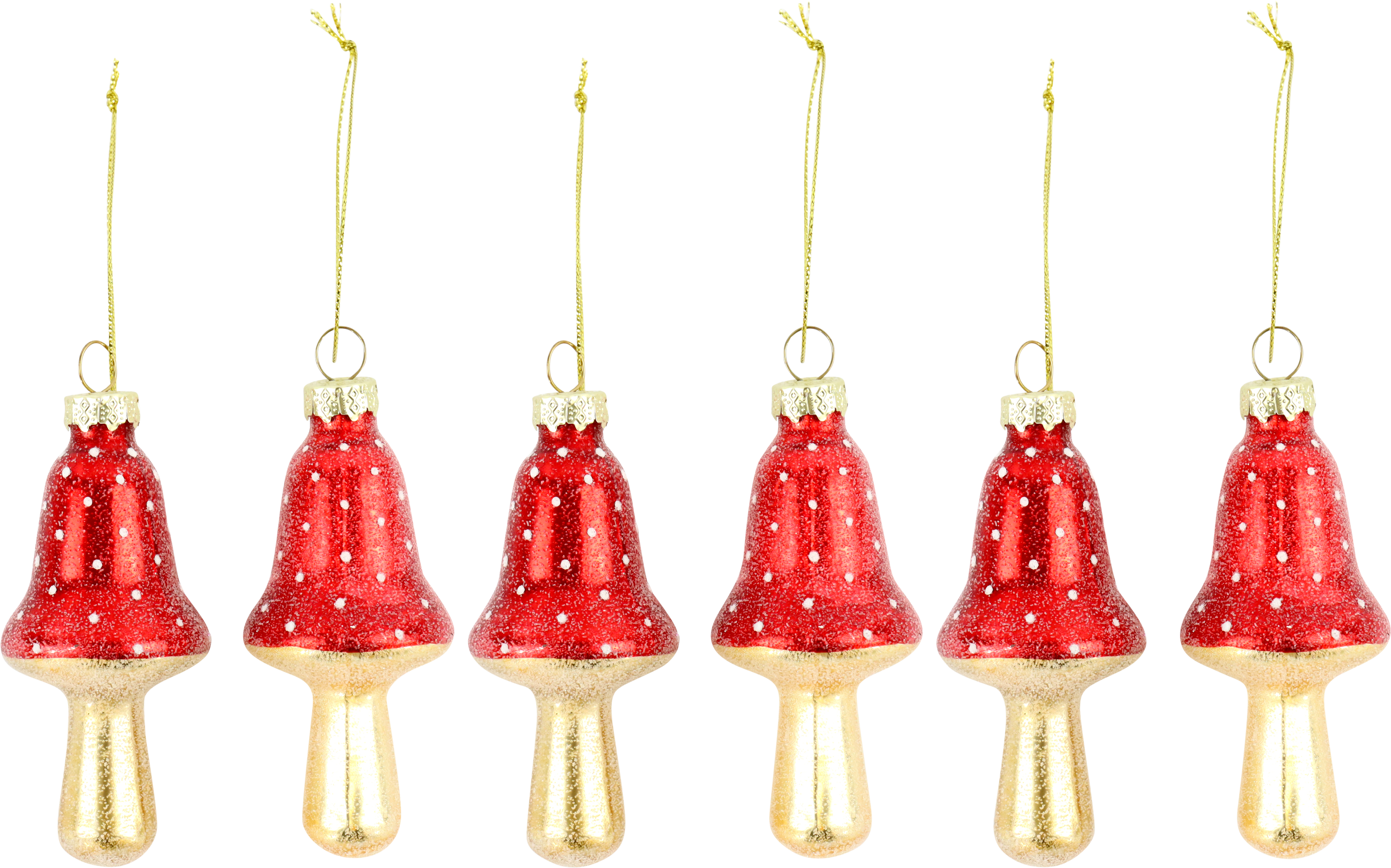 8696 GLASSCHMUCK FLIEGENPILZE  S/6