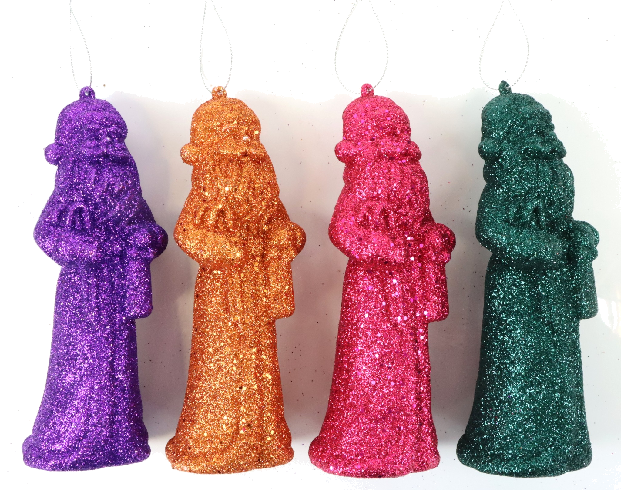 9256 SANTA CLAUS SPARKLE GLOW  S/4