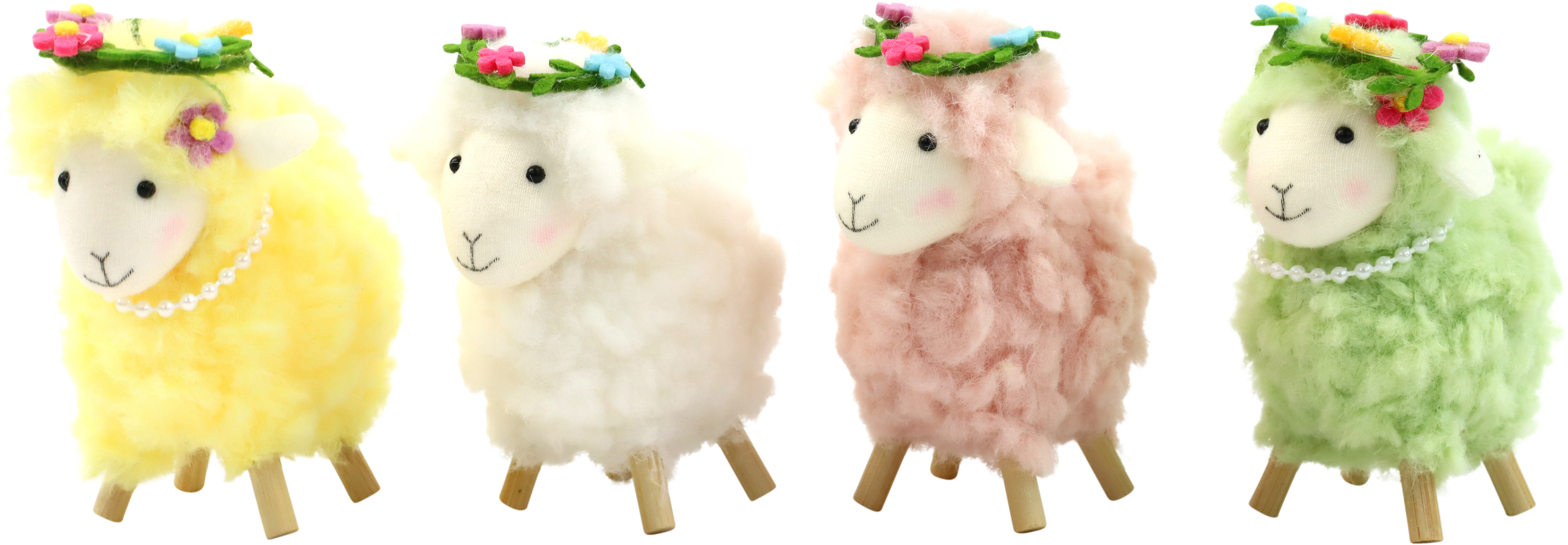 9472 FLOWERSHEEPS WOOLLY BLOOM  S/4
