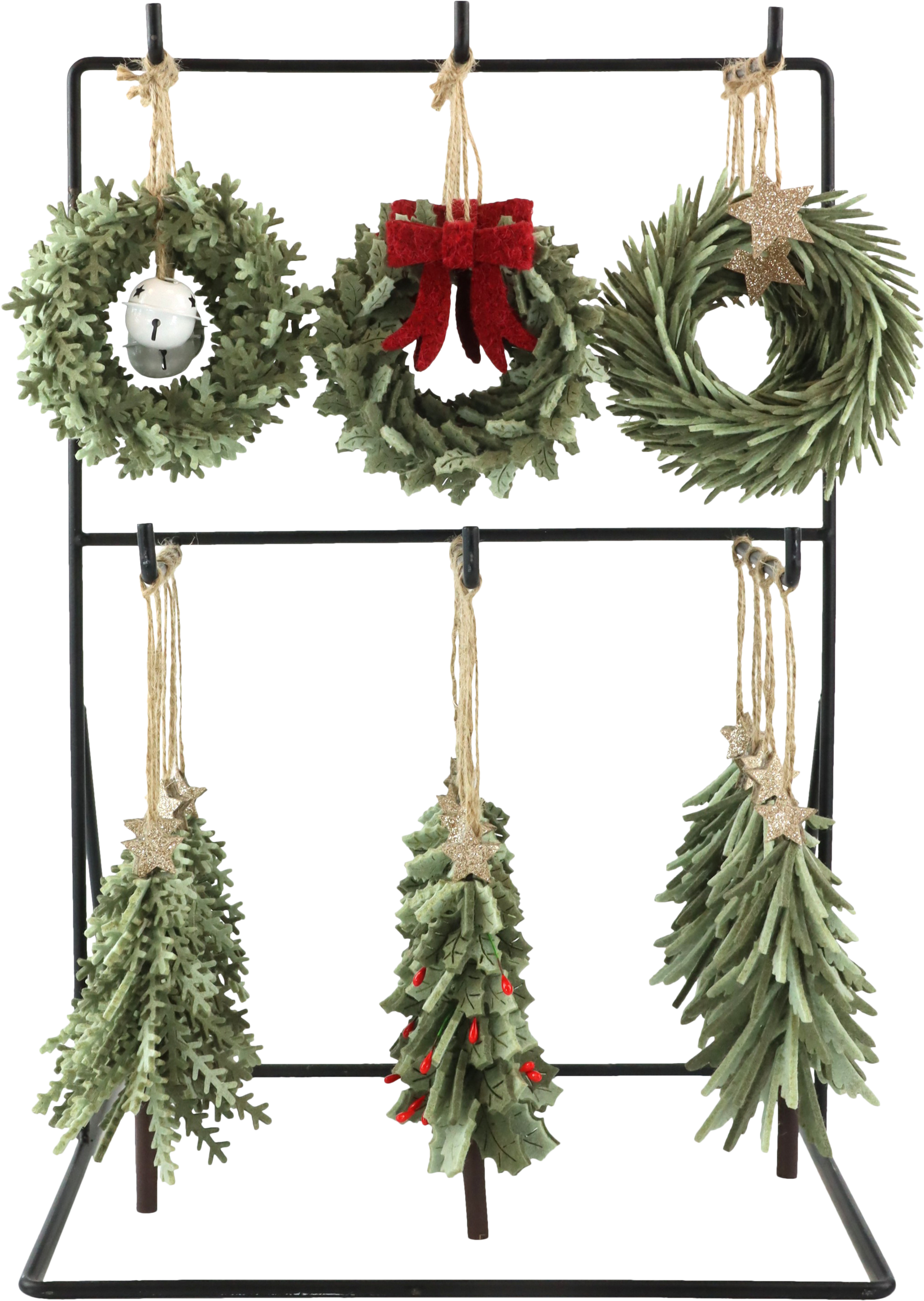 9678 CINTRE EN FEUTRE EVERGREENS  24P