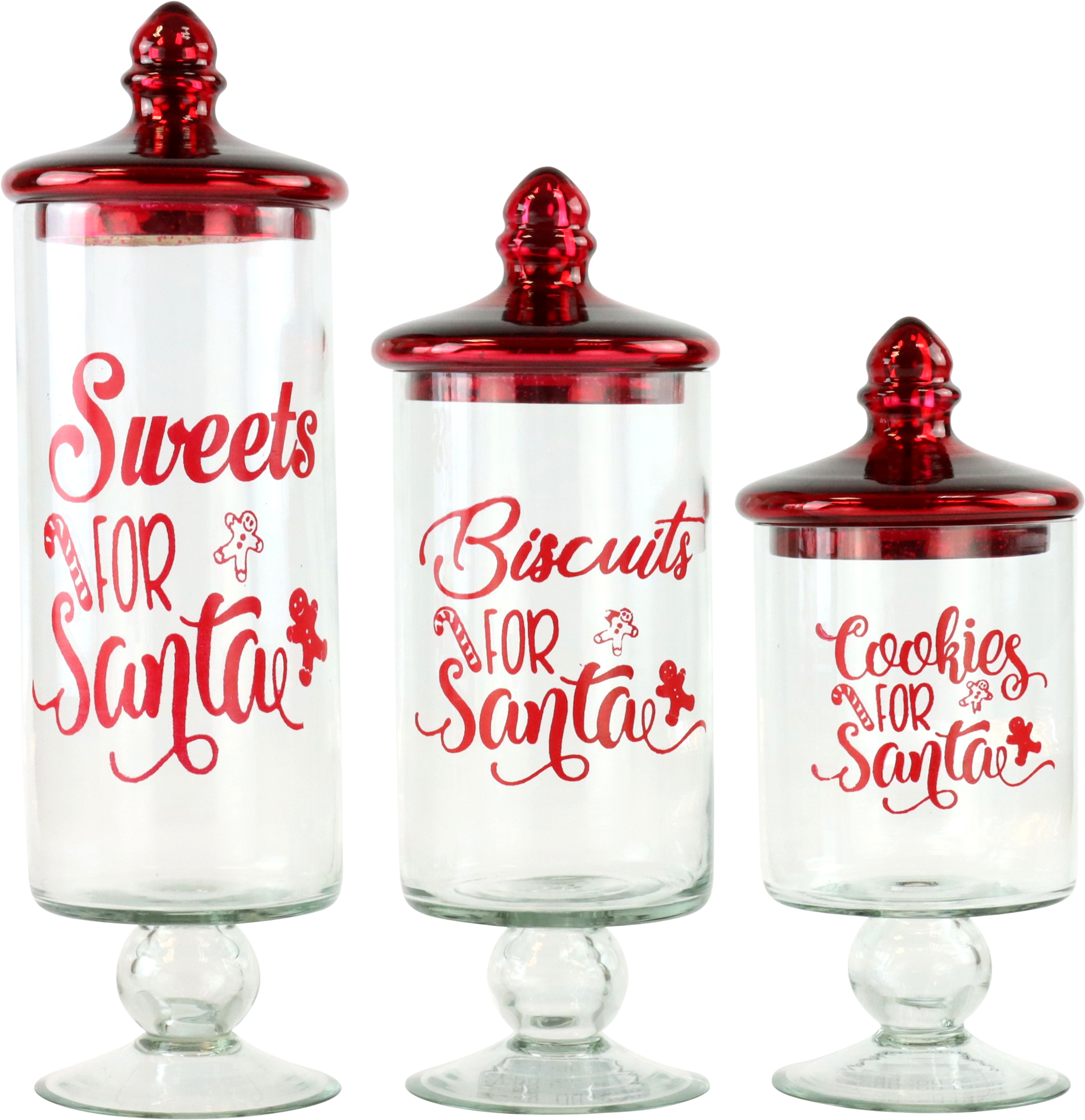 9832 GLASSTINS SANTA'S SWEETS  S/3
